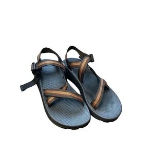 Chaco Z1 Classic Mens Sandals Black Orange Striped Vibram Sole Size M12